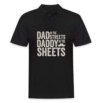 Drôle de papa de fête des pères dans les rues papa dans le - Polo Homme - noir - Devant - Kai (181cm)