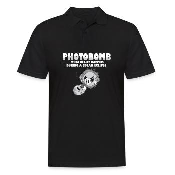 Éclipse solaire totale 2024 Totality Photobomb Sun - Polo Homme - noir - Devant - Kai (181cm)