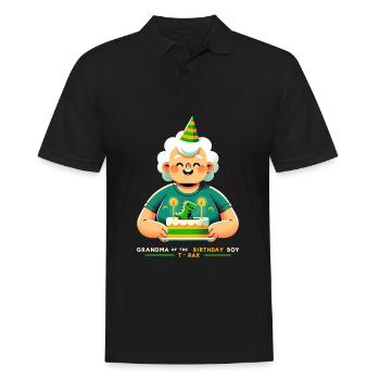 Joyeux anniversaire grand-mère - Polo Homme - noir - Devant - Kai (181cm)