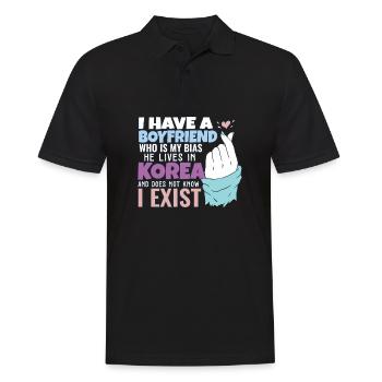 Kpop Idol Fan K Drama Lover J'aime la Corée J'ai un - Polo Homme - noir - Devant - Kai (181cm)
