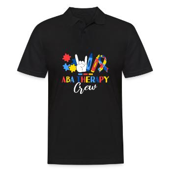 ABA Therapy Crew Applied Behavior Analysis Therapy - Men's Polo Shirt - black - Front - Kai (181cm)