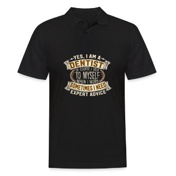 Yes I Am A Dentist Self Talk Expert Advice - Männer Poloshirt - Schwarz - Vorne - Kai (181cm)