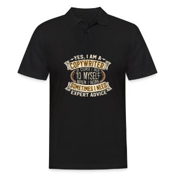 Yes I Am A Copywriter Creative Wordsmith - Men's Polo Shirt - black - Front - Kai (181cm)