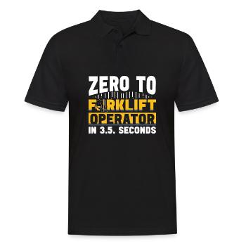 Forklift operator zero to forklifting funny - Men's Polo Shirt - black - Front - Kai (181cm)
