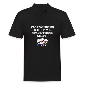 Arrêtez de pleurnicher Poker Friends Joueur de poker Buddy - Polo Homme - noir - Devant - Kai (181cm)