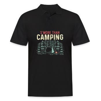 S’more comme camping randonneur ou camping-car Geschen - Polo Homme - noir - Devant - Kai (181cm)