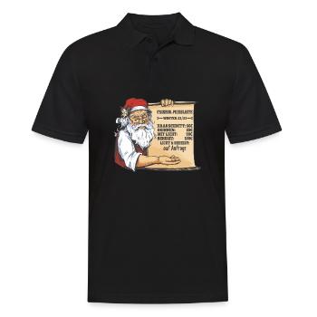 Liste de prix de coiffeur drôle pour Noël 2022 - Polo Homme - noir - Devant - Kai (181cm)