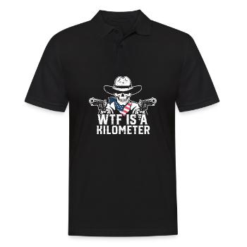 WTF est un squelette de mème grunge Internet d’un kilomètre - Polo Homme - noir - Devant - Kai (181cm)