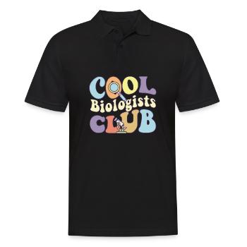 Cool Biologists Club Microbiologist Crew Marine - Men's Polo Shirt - black - Front - Kai (181cm)