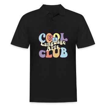 Cool Language Arts Club BA Étudiant en arts du langage - Polo Homme - noir - Devant - Kai (181cm)