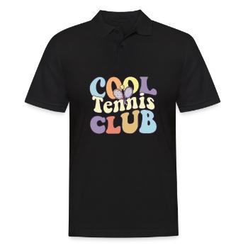 Cool Tennis Club Tennis Coach Tennis Crew Matching - Männer Poloshirt - Schwarz - Vorne - Kai (181cm)