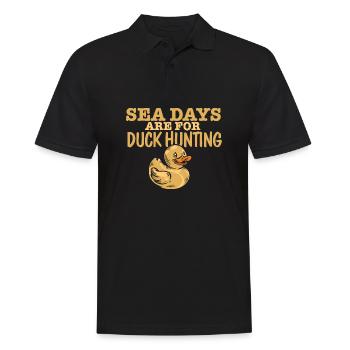 Funny Cruise Trip Sea Days Are For Duck Hunting - Men's Polo Shirt - black - Front - Kai (181cm)