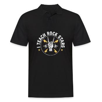 I Teach Rockstars Music Teacher Teaching Music - Men's Polo Shirt - black - Front - Kai (181cm)