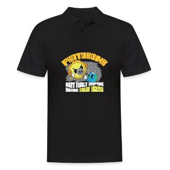 Total Solar Eclipse 2024 Totality Photobomb Sun - Männer Poloshirt - Schwarz - Vorne - Kai (181cm)
