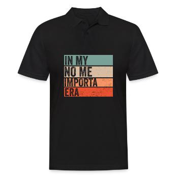 Retro In My No Me Importa Era I Don't Care Funny - Männer Poloshirt - Schwarz - Vorne - Kai (181cm)