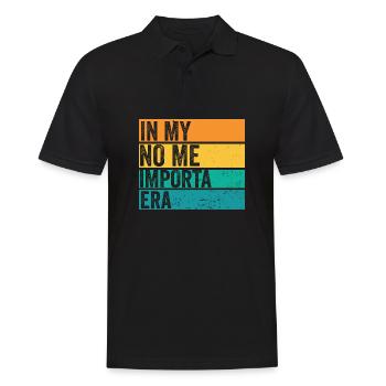 In My No Me Importa Era I Don't Care Retro Funny - Männer Poloshirt - Schwarz - Vorne - Kai (181cm)