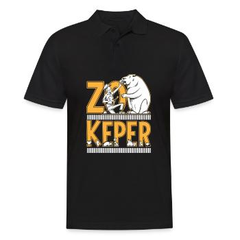 Zookeeper Animal Zoo Wildlife Lover Safari Savanna - Männer Poloshirt - Schwarz - Vorne - Kai (181cm)
