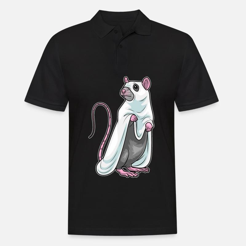 Ratte Halloween Geist - Männer Poloshirt - Schwarz