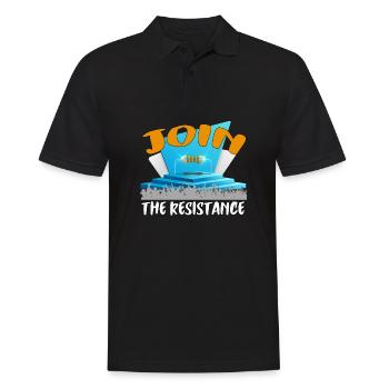 Join the resistance! - Men's Polo Shirt - black - Front - Kai (181cm)