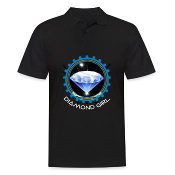 Diamond girl - Mädchen strahlt wie Diamant - Männer Poloshirt - Schwarz - Vorne - Kai (181cm)