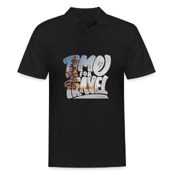 Time for travel - Männer Poloshirt - Schwarz - Vorne - Kai (181cm)