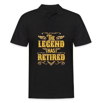 The LEGEND has retired - The legend is retired! - Men's Polo Shirt - black - Front - Kai (181cm)