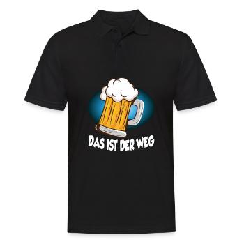 Das ist der Weg - lustiges Party Malle Design - Männer Poloshirt - Schwarz - Vorne - Kai (181cm)