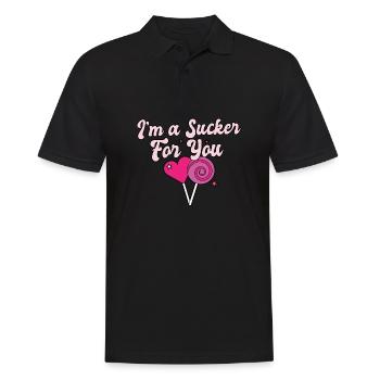 Valentine's Day Quote I'm A Sucker For You Couple - Männer Poloshirt - Schwarz - Vorne - Kai (181cm)