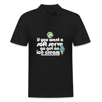 Volleyball If You Want A Soft Serve Go Get An Ice - Männer Poloshirt - Schwarz - Vorne - Kai (181cm)