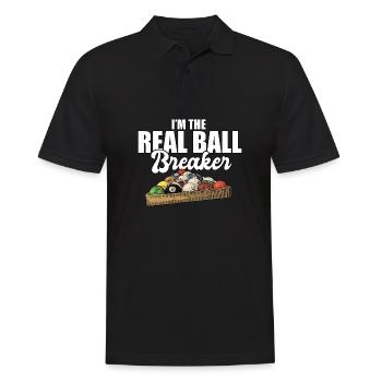 I'm The Ball Breaker Funny Pool Billiard Player - Men's Polo Shirt - black - Front - Kai (181cm)