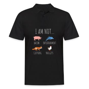 Déclaration de protection des animaux Défenseurs des animaux Amis des animaux - Polo Homme - noir - Devant - Kai (181cm)