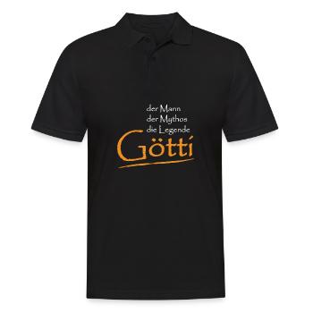 Der Mann Der Mythos Die Legende Götti Schweiz Pate - Männer Poloshirt - Schwarz - Vorne - Kai (181cm)