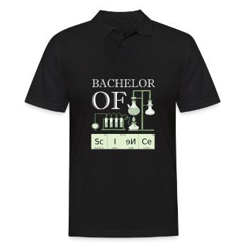 Bachelor Of Science Uni Abschluss - Männer Poloshirt - Schwarz - Vorne - Kai (181cm)