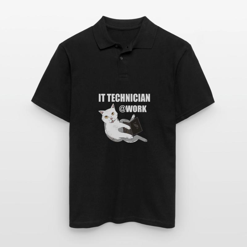 IT technicien de chat programmeur Techie Polo Homme