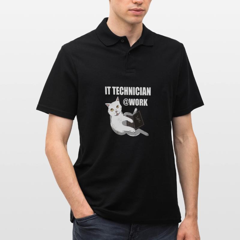 IT technicien de chat programmeur Techie Polo Homme