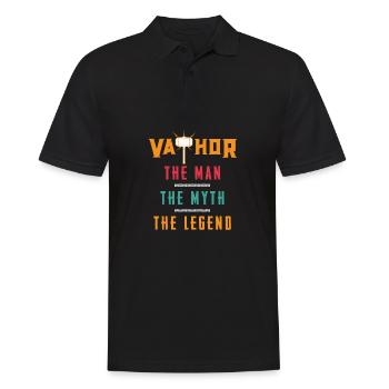 Vathor The Man The Myth The Legend - Männer Poloshirt - Schwarz - Vorne - Kai (181cm)
