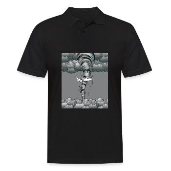 Tornado Plane Storm Weather - Men's Polo Shirt - black - Front - Kai (181cm)