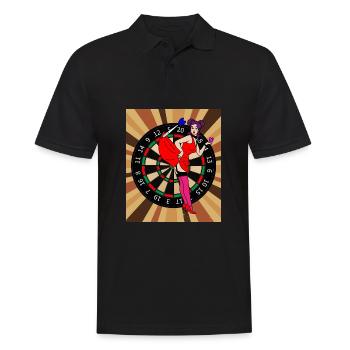 Jeu de fléchettes Joueurs avec fléchettes - Polo Homme - noir - Devant - Kai (181cm)