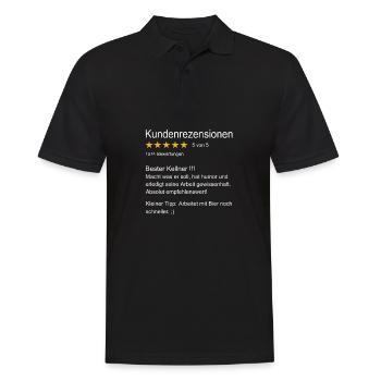Kellner Bester Kellner Bedienung Oberkellner - Männer Poloshirt - Schwarz - Vorne - Kai (181cm)