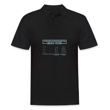 Fortbewegungsmittel Beim Heer - Österreichisches - Männer Poloshirt - Schwarz - Vorne - Kai (181cm)