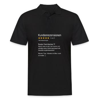 Dachdecker Spengler Dachdecker - Männer Poloshirt - Schwarz - Vorne - Kai (181cm)