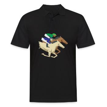 Concours de courses de chevaux Horse Wrangler Gift - Polo Homme - noir - Devant - Kai (181cm)