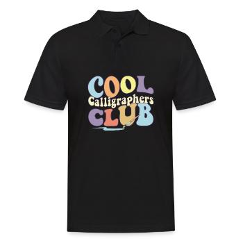 Cool Calligraphers Club Calligraphy Professional - Men's Polo Shirt - black - Front - Kai (181cm)