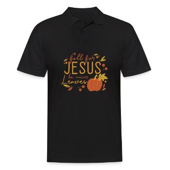 Tomber amoureux de Jésus croyant chrétien religieux - Polo Homme - noir - Devant - Kai (181cm)