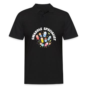 Spécialiste de l’emmaillotage Travail et accouchement post-partum - Polo Homme - noir - Devant - Kai (181cm)