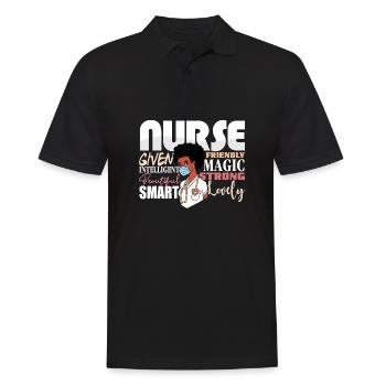 Black Nurse Pride African American Roots Afro - Männer Poloshirt - Schwarz - Vorne - Kai (181cm)