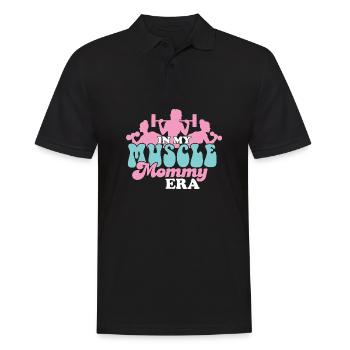 Dans mon ère de maman musclée Entraîneur personnel maman - Polo Homme - noir - Devant - Kai (181cm)