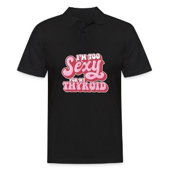 Papillary Warrior trop sexy pour mon cancer de la thyroïde - Polo Homme - noir - Devant - Kai (181cm)