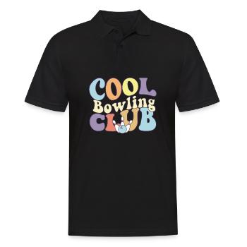Cool Bowling Club Bowler Team Bowling Alley Player - Men's Polo Shirt - black - Front - Kai (181cm)