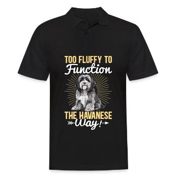 Too fluffy to function the Havanese way - Männer Poloshirt - Schwarz - Vorne - Kai (181cm)